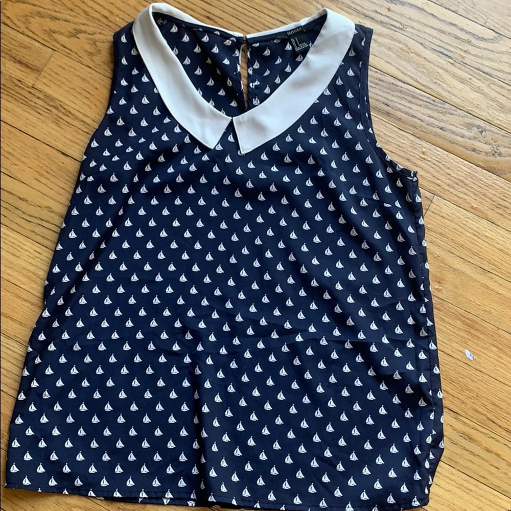 Navy blouse